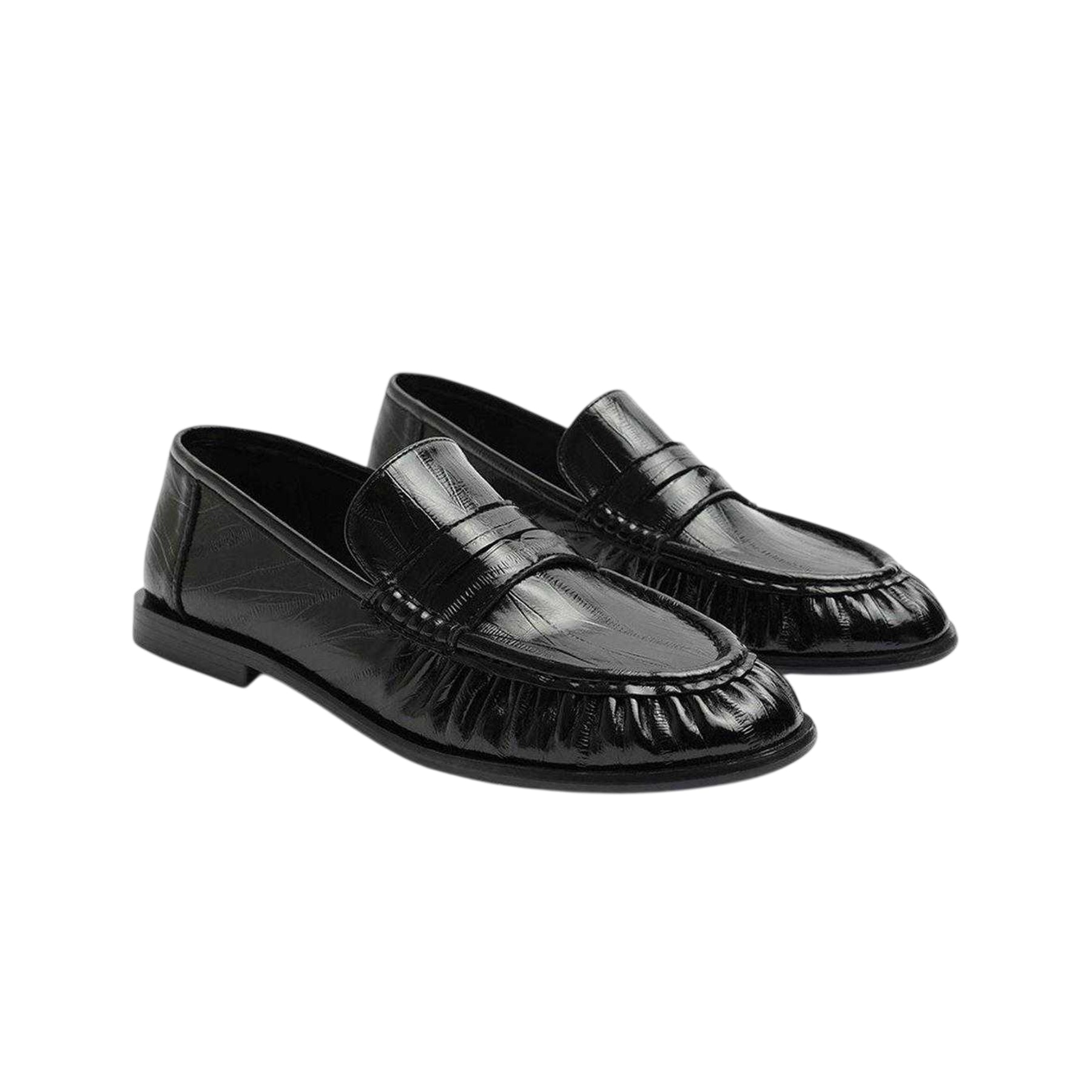 Black - Side - Where´s That From Womens-Ladies Ruched Flat Loafers