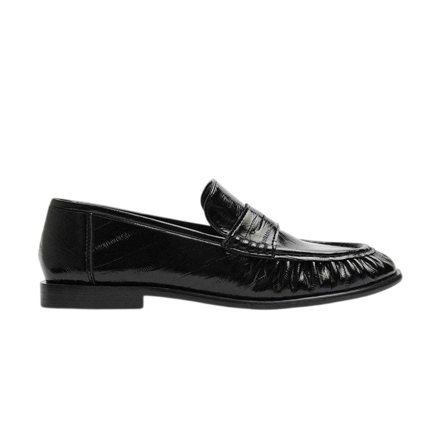 Black - Front - Where´s That From Womens-Ladies Ruched Flat Loafers