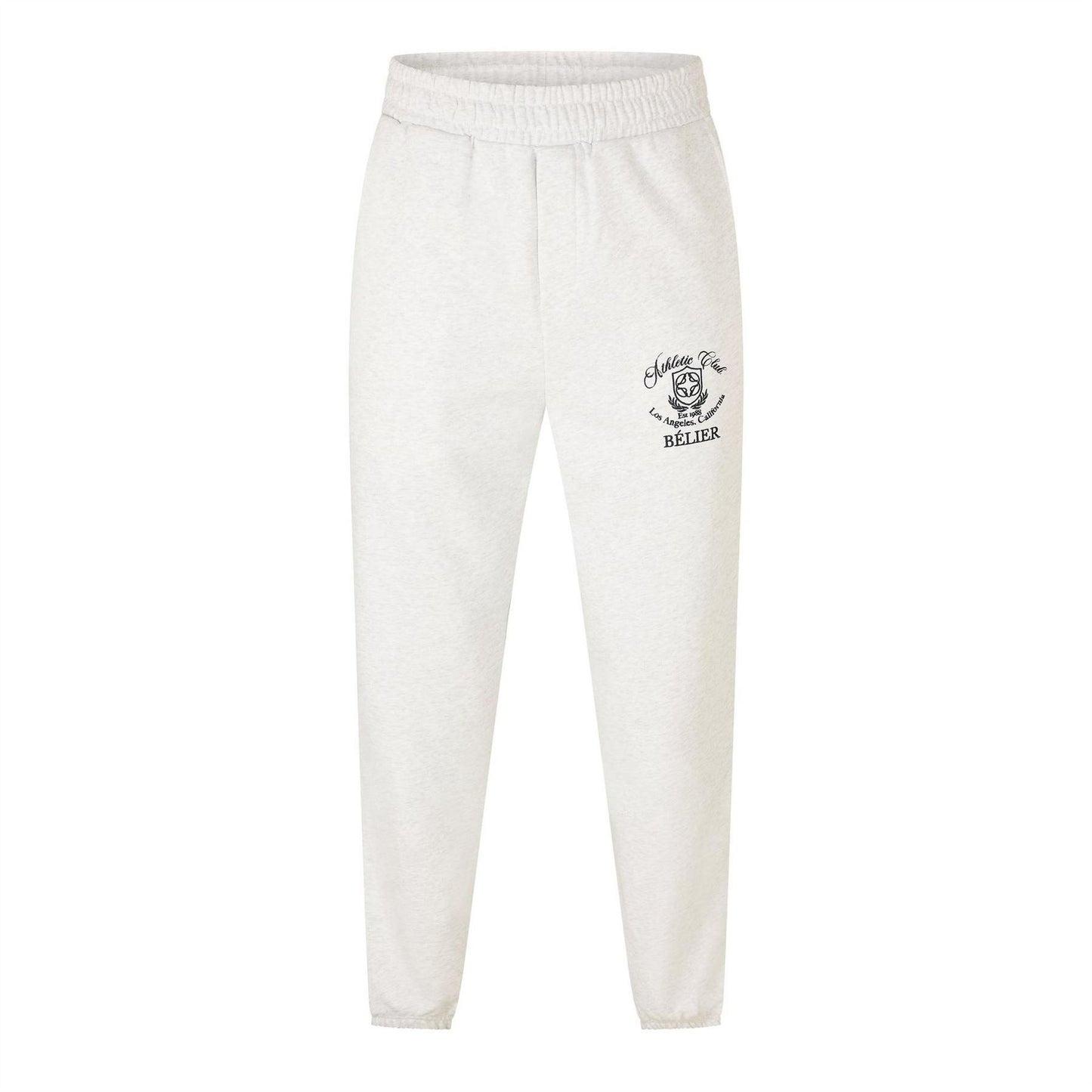 Snow Marl - Front - Belier Unisex Adult Club Logo Athletic Joggers