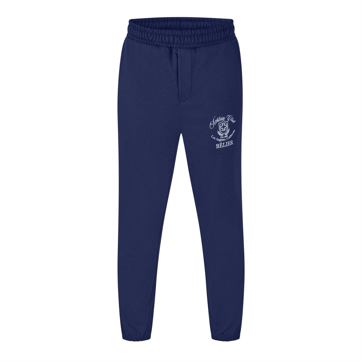 Navy - Front - Belier Unisex Adult Club Logo Athletic Joggers