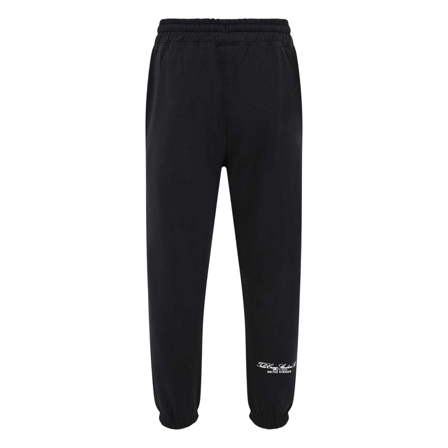 Black - Back - Tela Cruz Mens Fleece Cuffed Ankle Jogging Bottoms