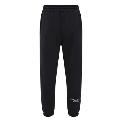 Black - Back - Tela Cruz Mens Fleece Cuffed Ankle Jogging Bottoms