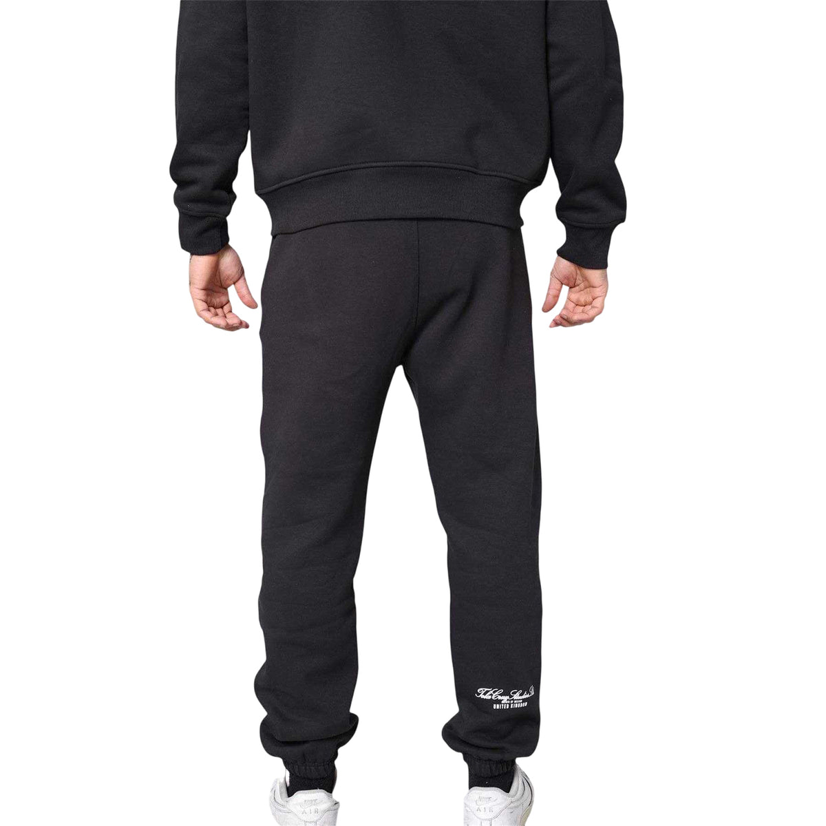 Black - Lifestyle - Tela Cruz Mens Fleece Cuffed Ankle Jogging Bottoms