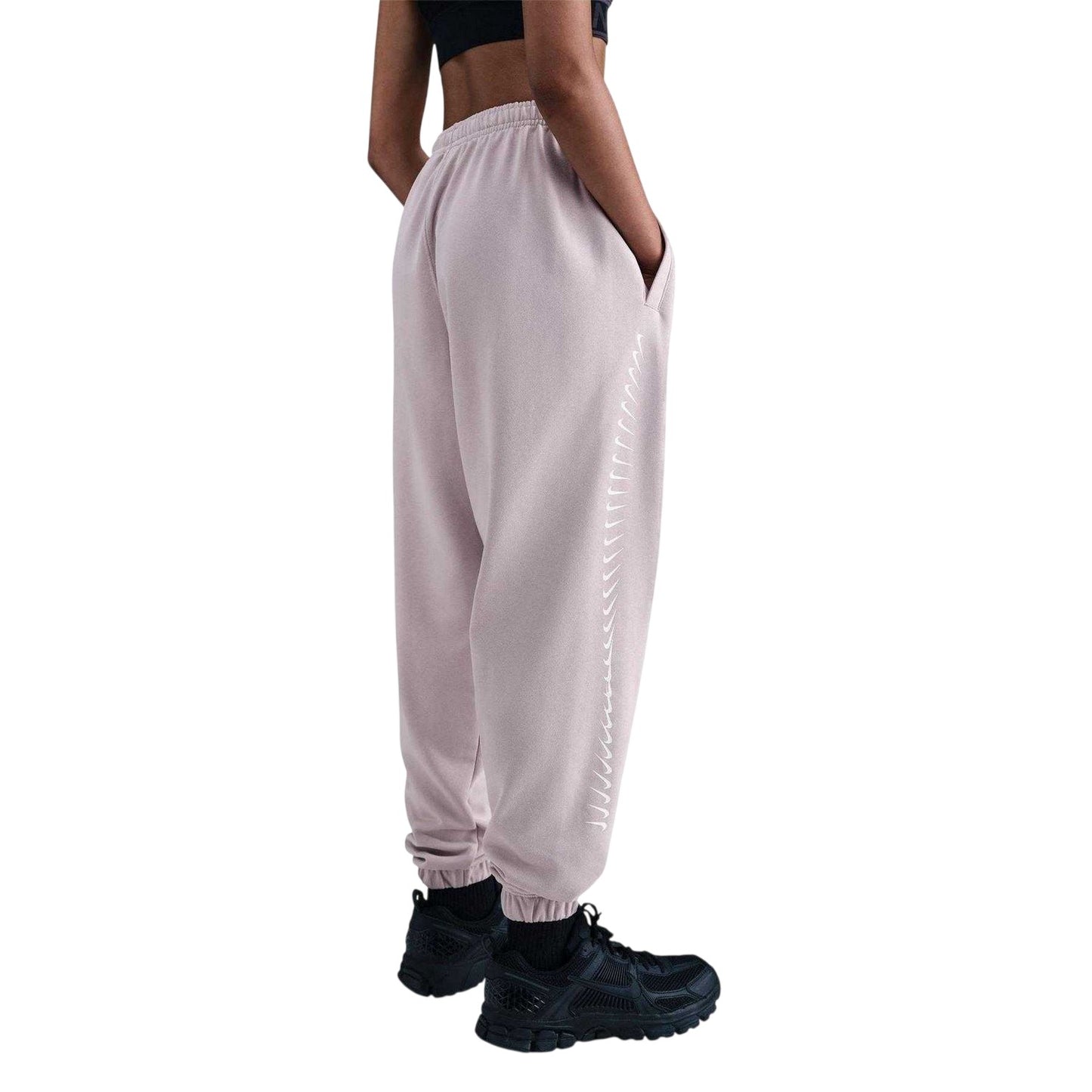 Platinum - Back - Nike Girls Fleece Elasticated Joggers