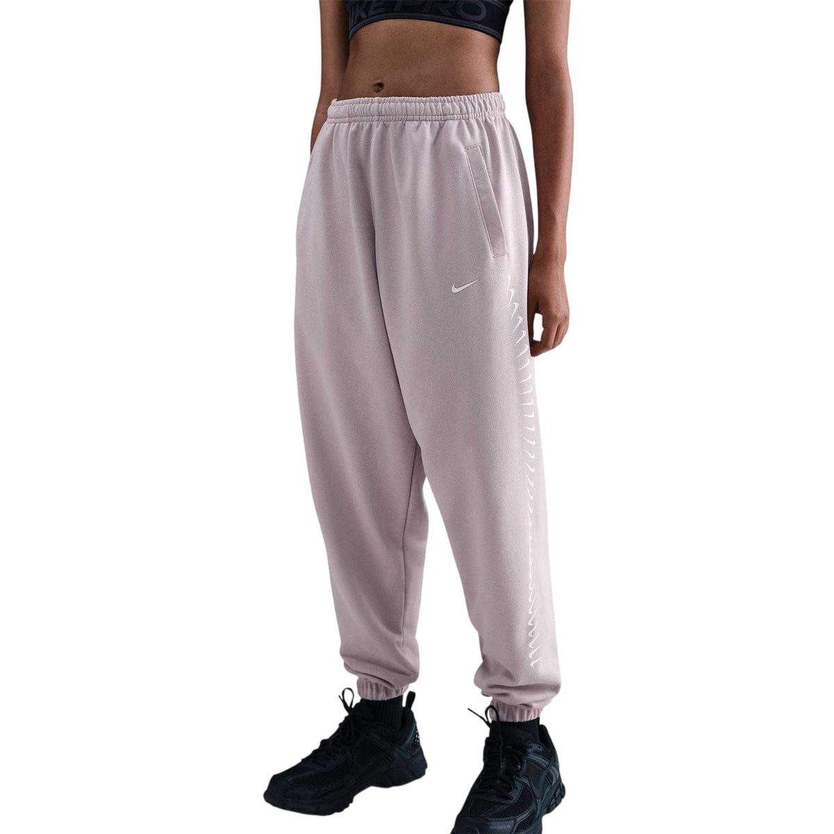 Platinum - Front - Nike Girls Fleece Elasticated Joggers