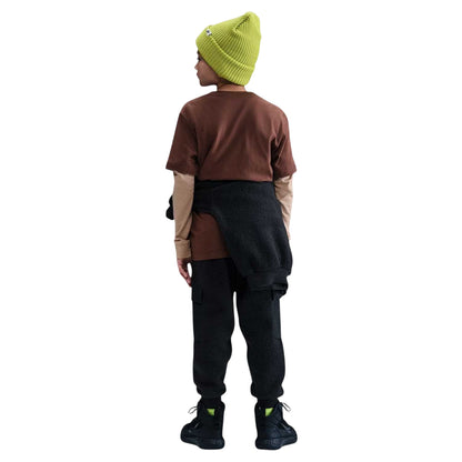 Black - Back - Nike Childrens-Kids Fleece Cargo Pocket Joggers