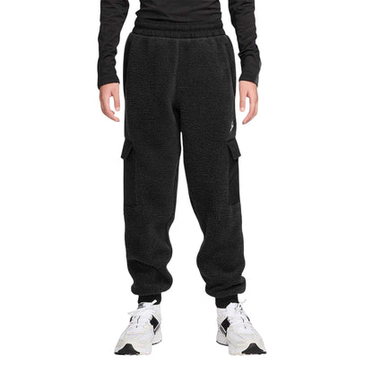 Black - Front - Nike Childrens-Kids Fleece Cargo Pocket Joggers