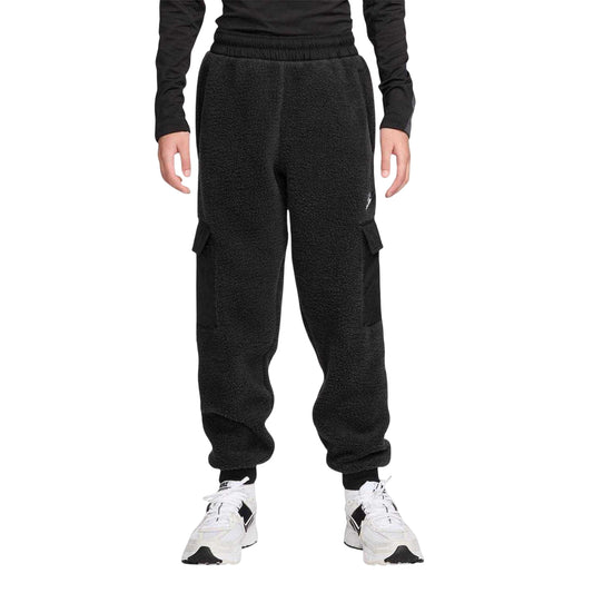 Black - Front - Nike Childrens-Kids Fleece Cargo Pocket Joggers