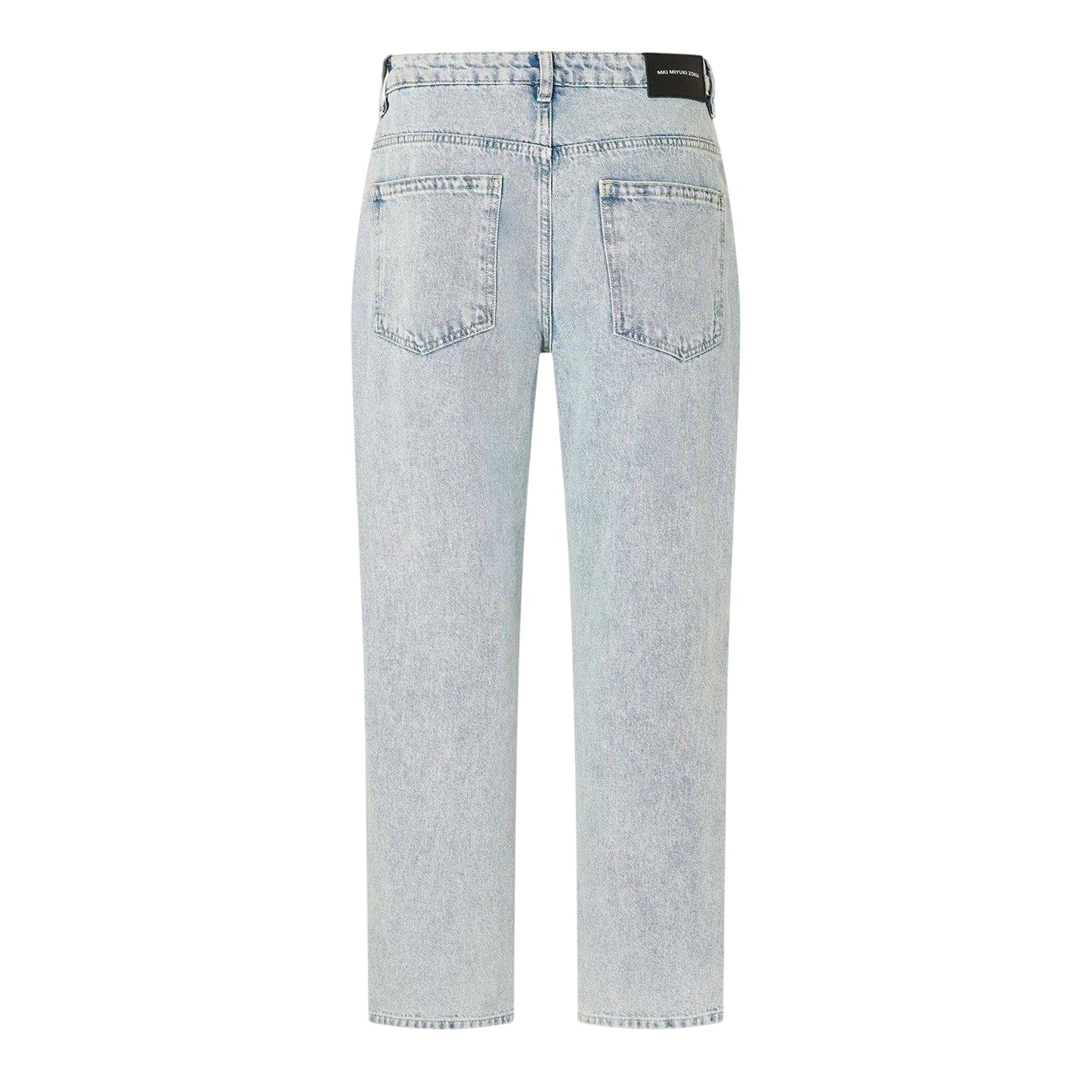 Bleach Wash - Back - MKI MIYUKI ZOKU Mens Denim Straight Leg Jeans