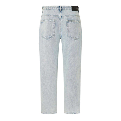 Bleach Wash - Back - MKI MIYUKI ZOKU Mens Denim Straight Leg Jeans