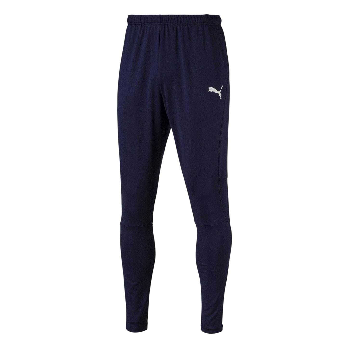 Peacoat-White - Front - Puma Mens Liga Tapered Tracksuit Bottoms