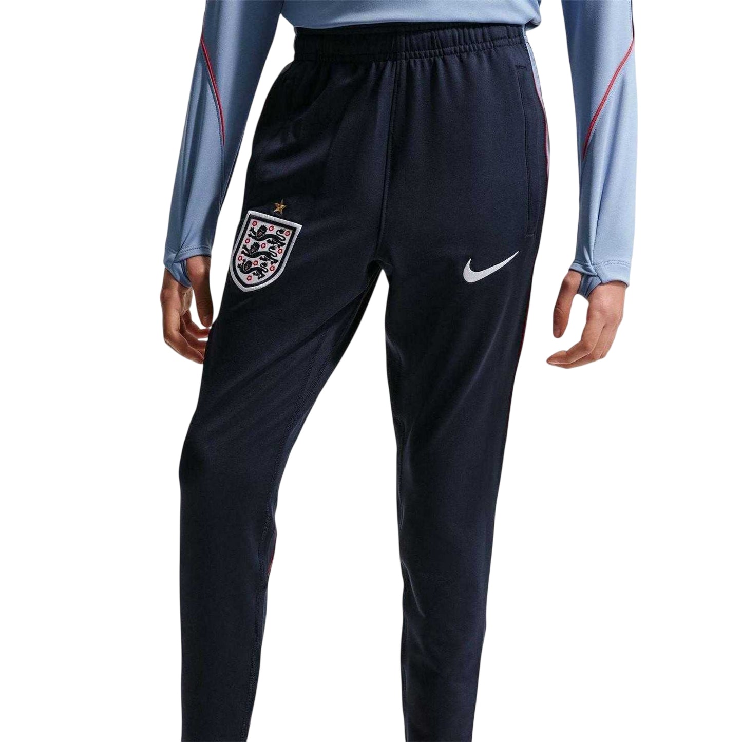 Navy-White - Side - Nike Childrens-Kids Strike England FA Tracksuit Bottoms