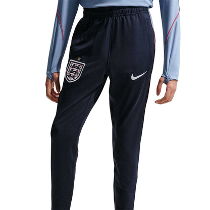 Navy-White - Side - Nike Childrens-Kids Strike England FA Tracksuit Bottoms