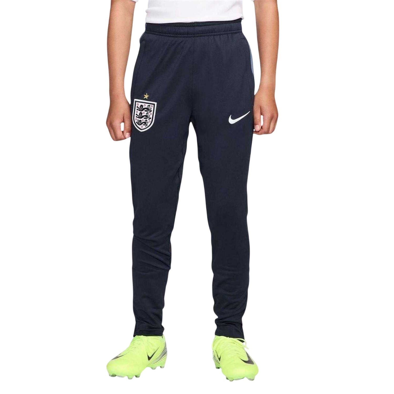 Navy-White - Front - Nike Childrens-Kids Strike England FA Tracksuit Bottoms