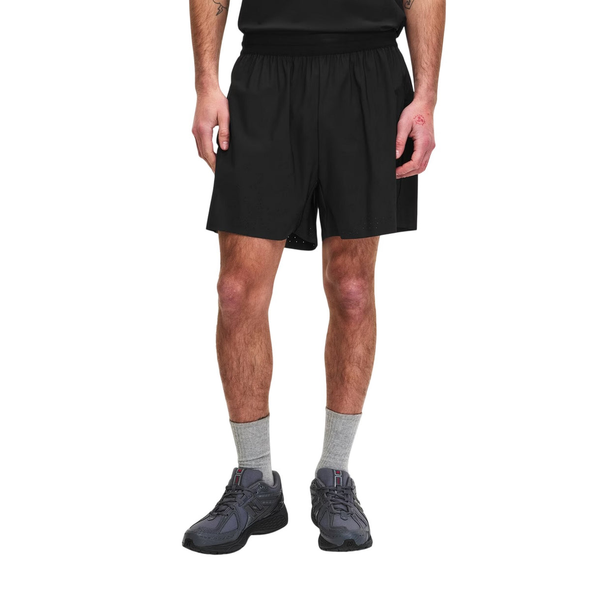 Black - Front - The Couture Club Mens Training Shorts