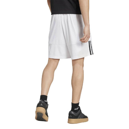 White - Back - Adidas Mens Sereno Aeroready 3 Stripes Regular Shorts