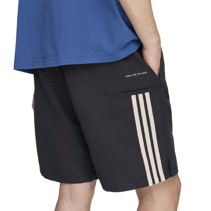 Black - Side - Adidas Mens Song For The Mute Fleece Sweat Shorts