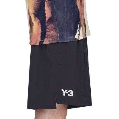 Black - Side - Y-3 Mens Pro Tennis Shorts
