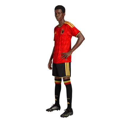 Black-Gold - Pack Shot - Adidas Mens FIFA World Cup 2026 Belgium Home Shorts