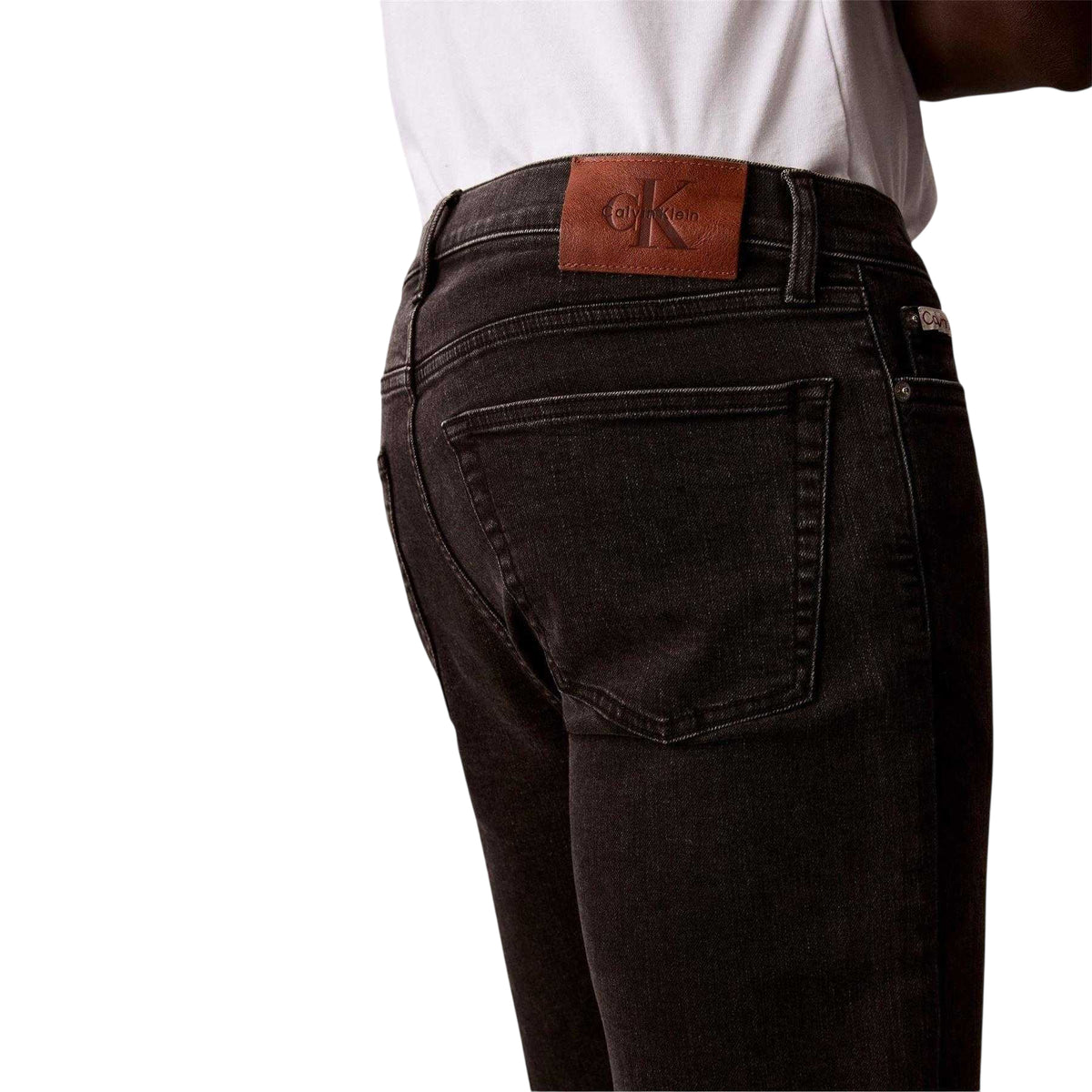 Light Blue - Back - Calvin Klein Mens Jeans Denim Shorts