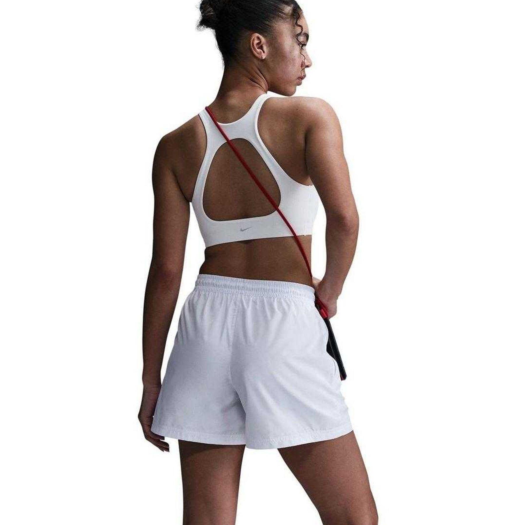 White-Black - Back - Nike Womens-Ladies NSW Lightweight Relaxed Fit Shorts