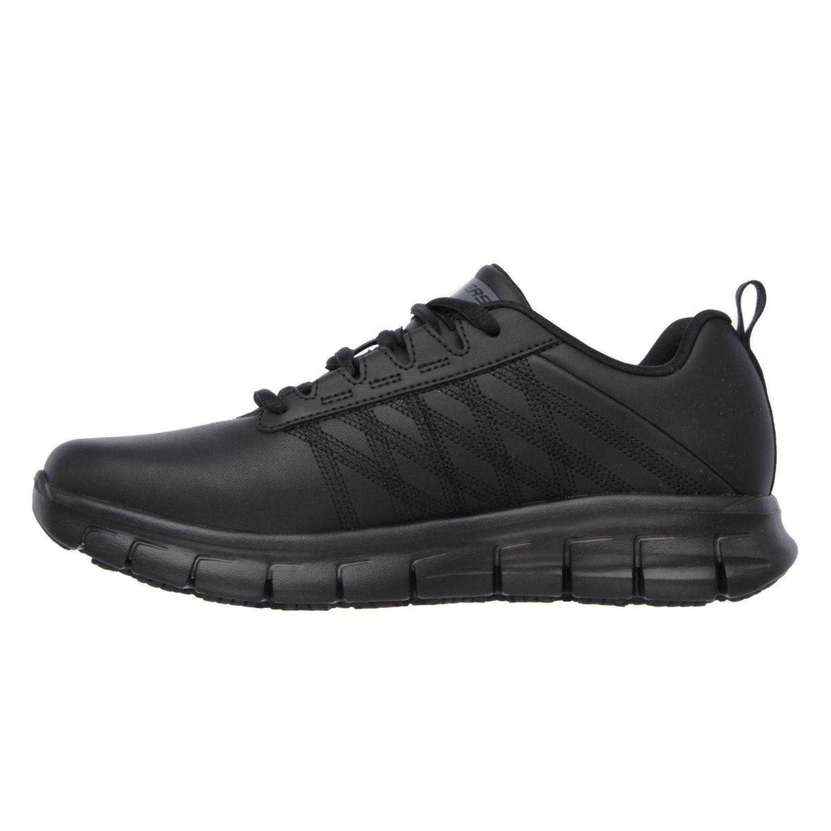 Black - Back - Skechers Womens-Ladies Sure Track Non Slip Shoes
