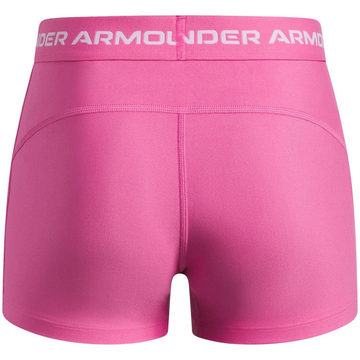 Pink - Back - Under Armour Childrens-Kids HeatGear Shorts
