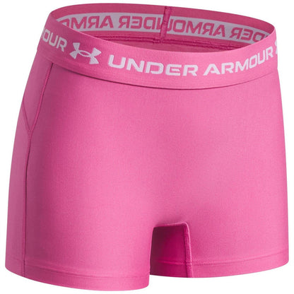 Pink - Front - Under Armour Childrens-Kids HeatGear Shorts
