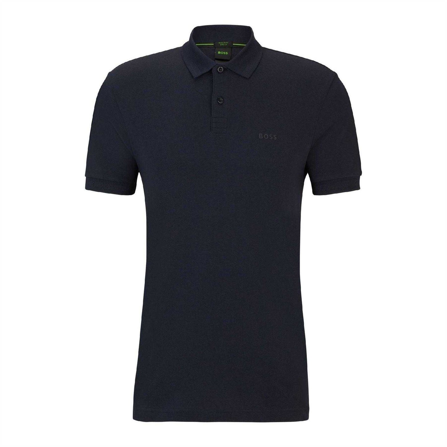 Dark Blue - Front - Boss Mens Plain Collared Regular Polo Shirt