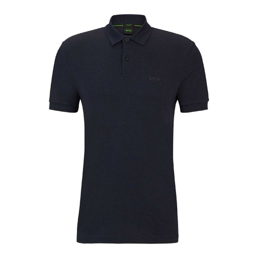 Dark Blue - Front - Boss Mens Plain Collared Regular Polo Shirt