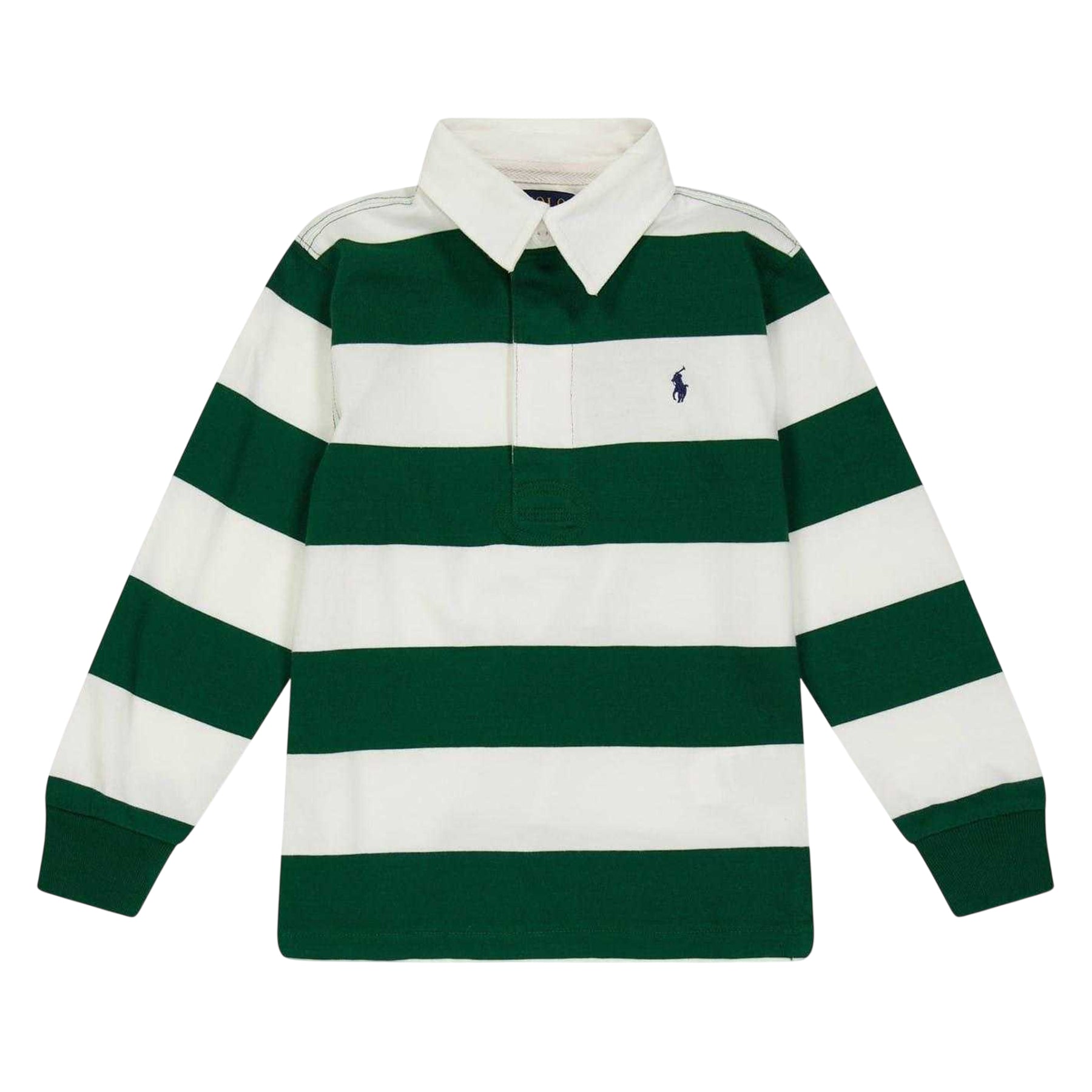 White-Forest - Front - Ralph Lauren Boys Regular Long-Sleeved Rugby Polo Shirt