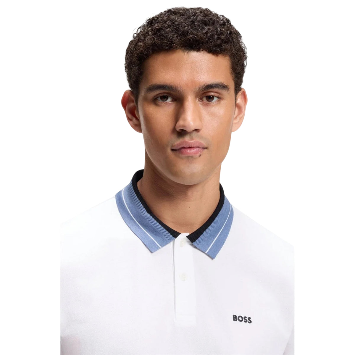 White - Side - Boss Mens PL_Member Piqué Polo Shirt