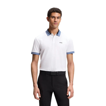 White - Lifestyle - Boss Mens PL_Member Piqué Polo Shirt