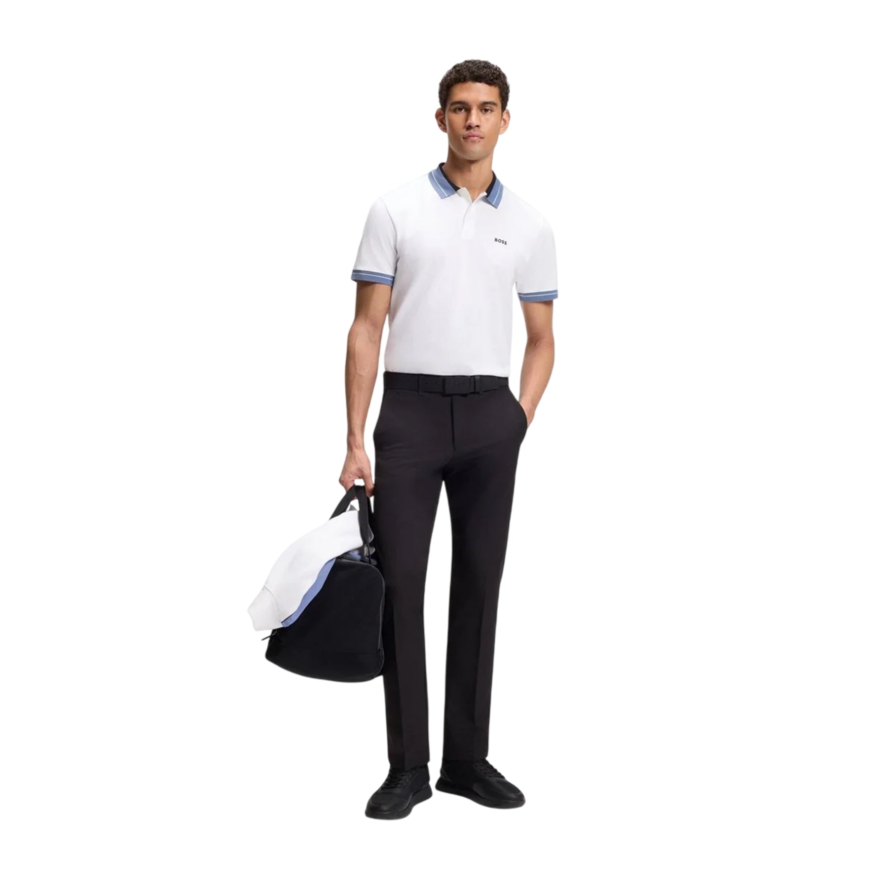 White - Pack Shot - Boss Mens PL_Member Piqué Polo Shirt