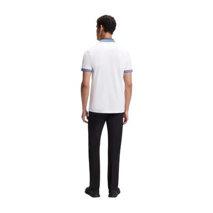 White - Close up - Boss Mens PL_Member Piqué Polo Shirt