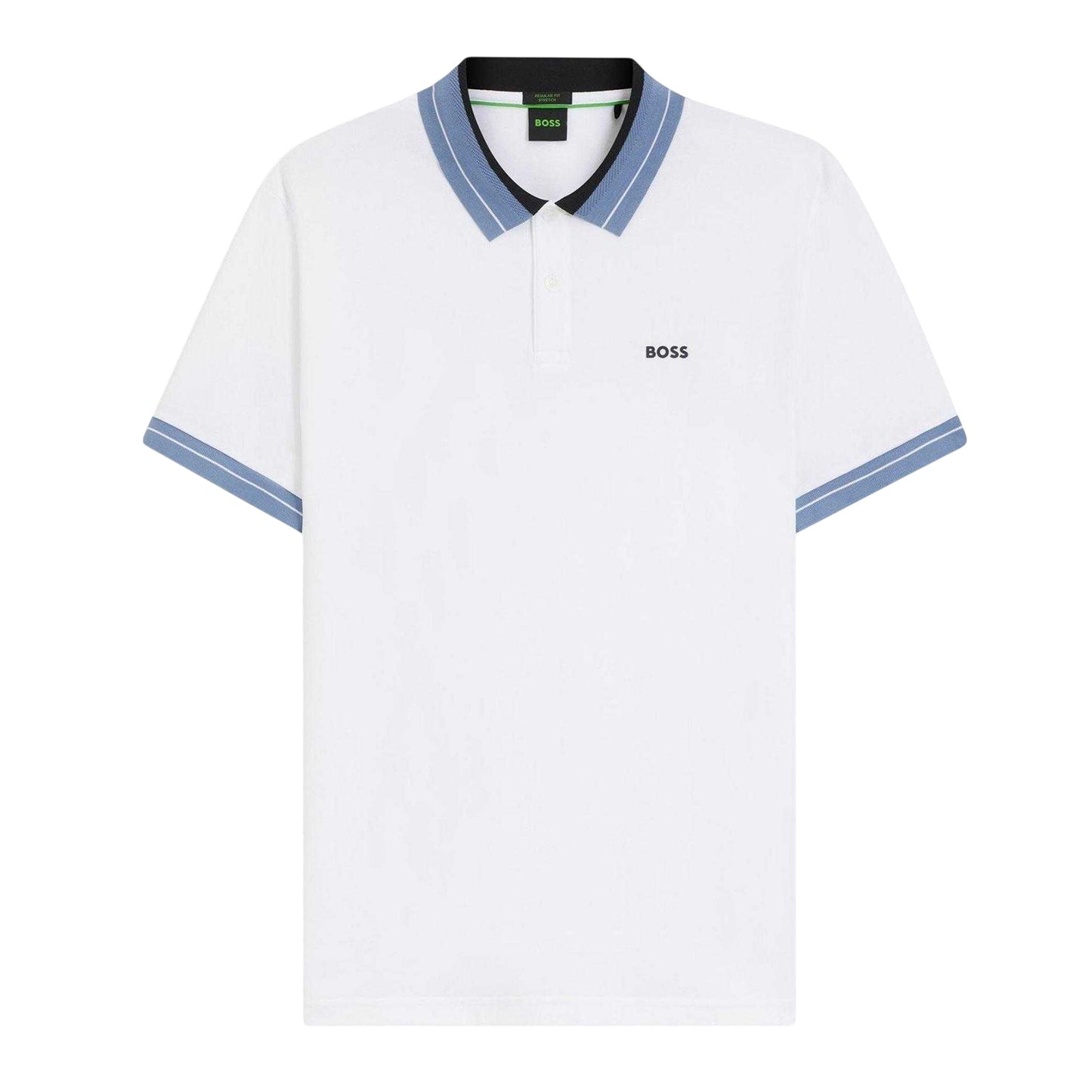 White - Front - Boss Mens PL_Member Piqué Polo Shirt