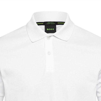 White - Side - Boss Mens Pio 2 Logo Polo Shirt