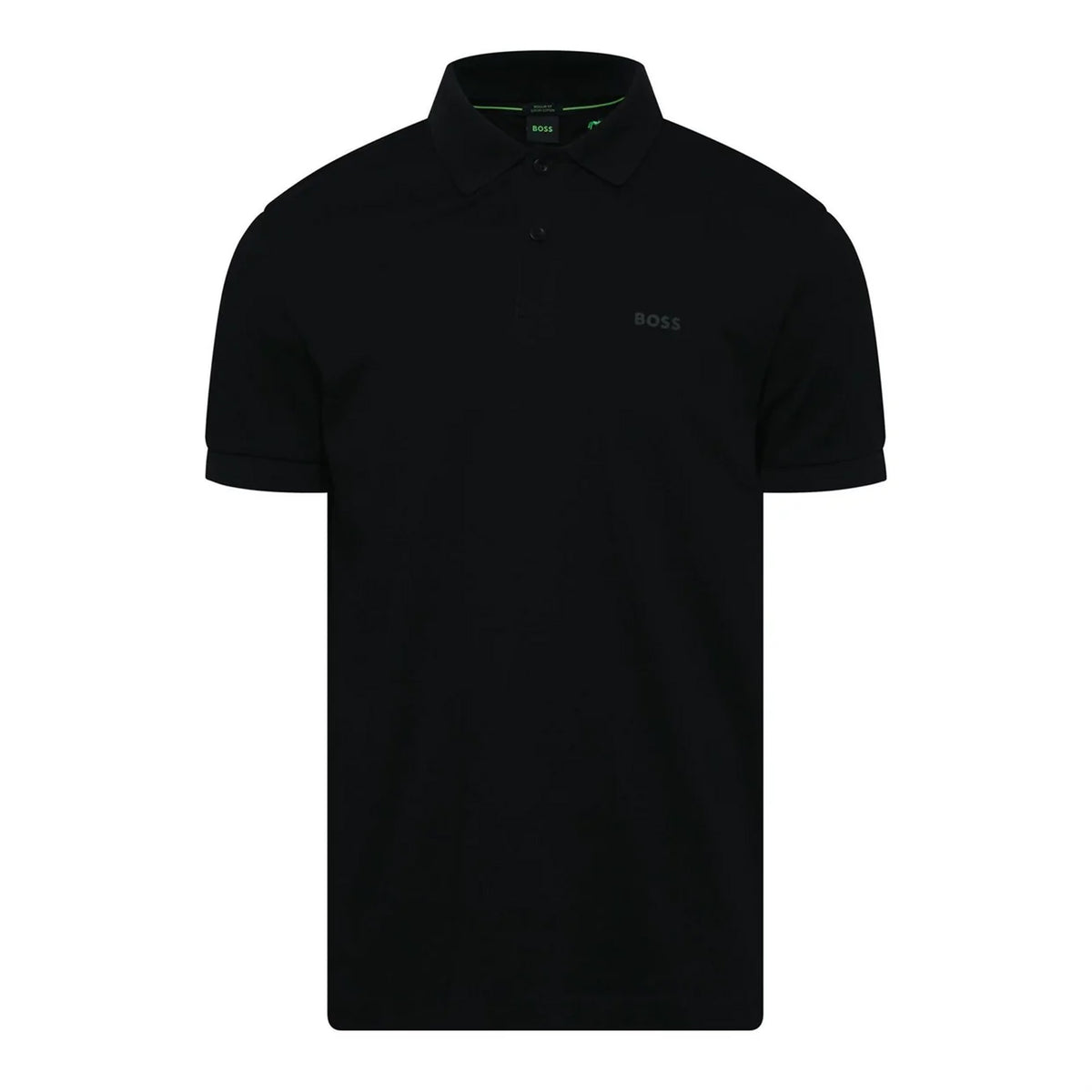 Black - Front - Boss Mens Pio 2 Logo Polo Shirt