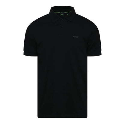 Black - Front - Boss Mens Pio 2 Logo Polo Shirt