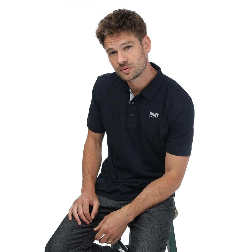 Navy - Lifestyle - DKNY Unisex Adult Tonal Logo Polo Shirt