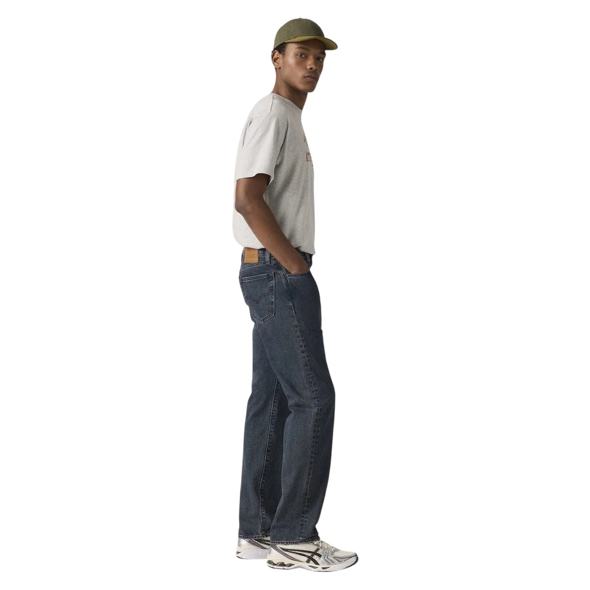 Midnight Blue - Side - Levis Mens 555 5 Pockets Relaxed Fit Jeans