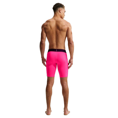 Hyper Pink-Black - Back - Nike Mens Pro Compression Shorts