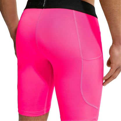 Hyper Pink-Black - Side - Nike Mens Pro Compression Shorts