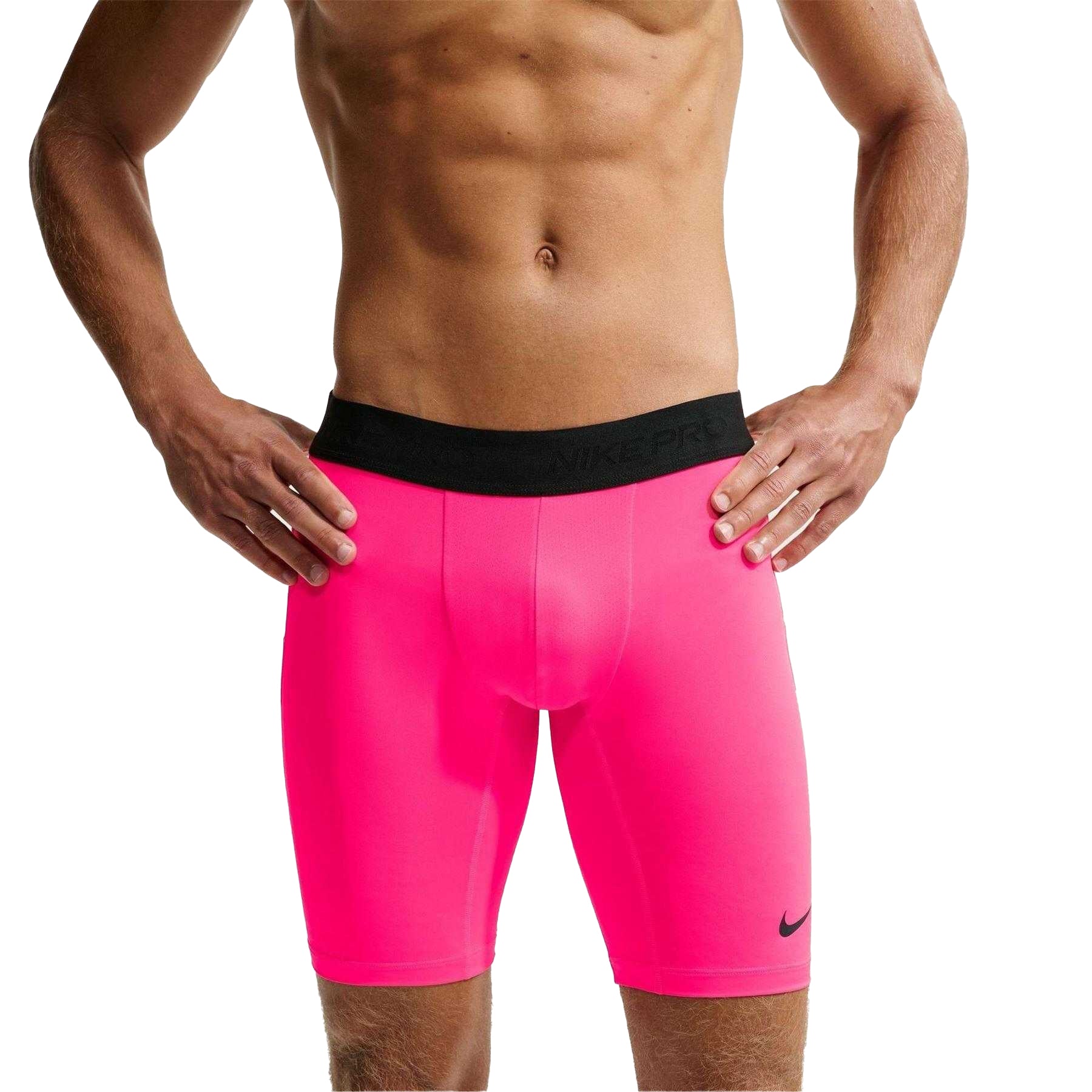 Hyper Pink-Black - Front - Nike Mens Pro Compression Shorts