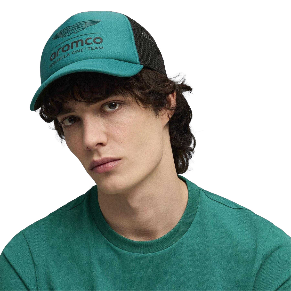 Green - Side - Puma Mens Aston Martin  Trucker Cap