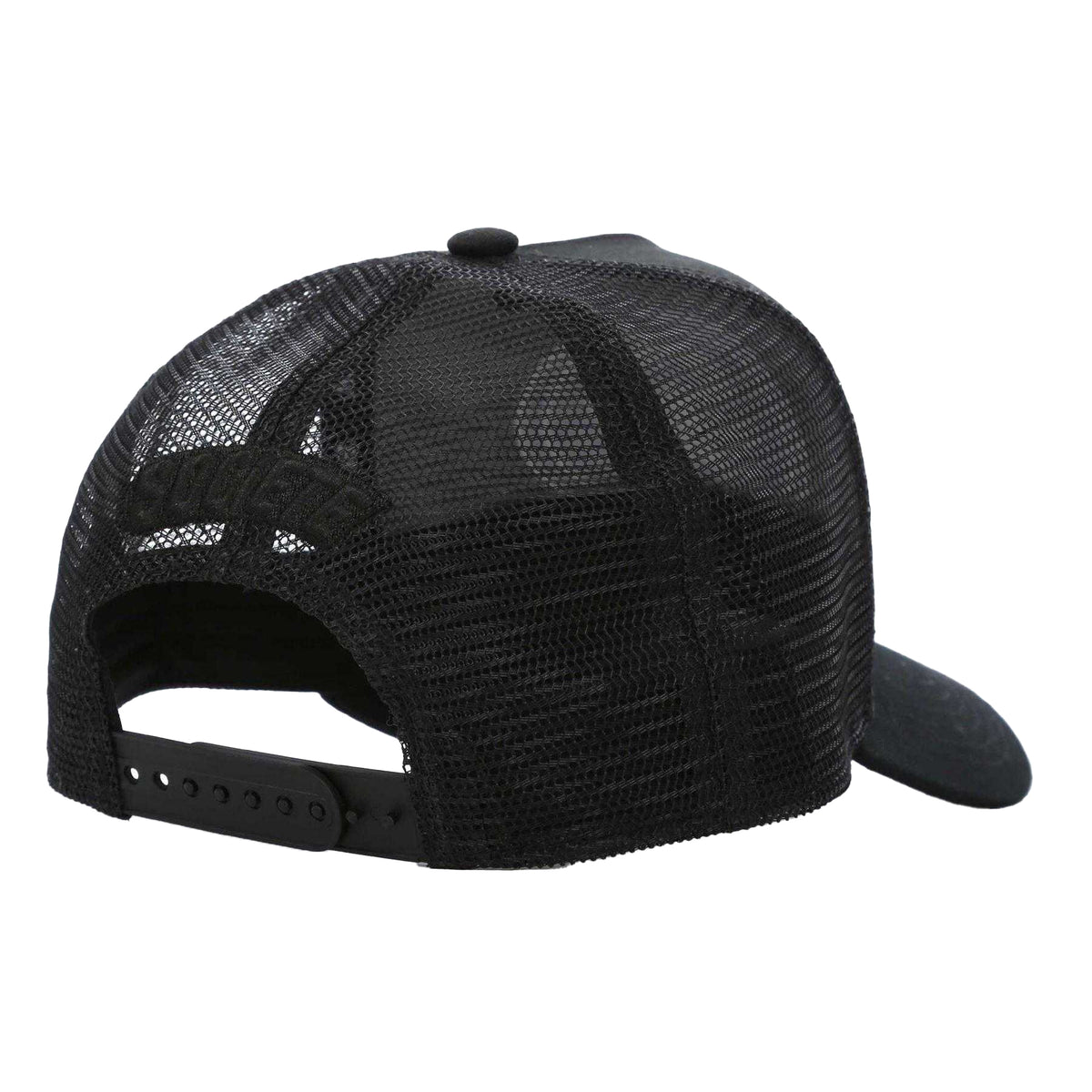 White-Black - Back - Societe Noir Mens Embroidered Logo Trucker Cap