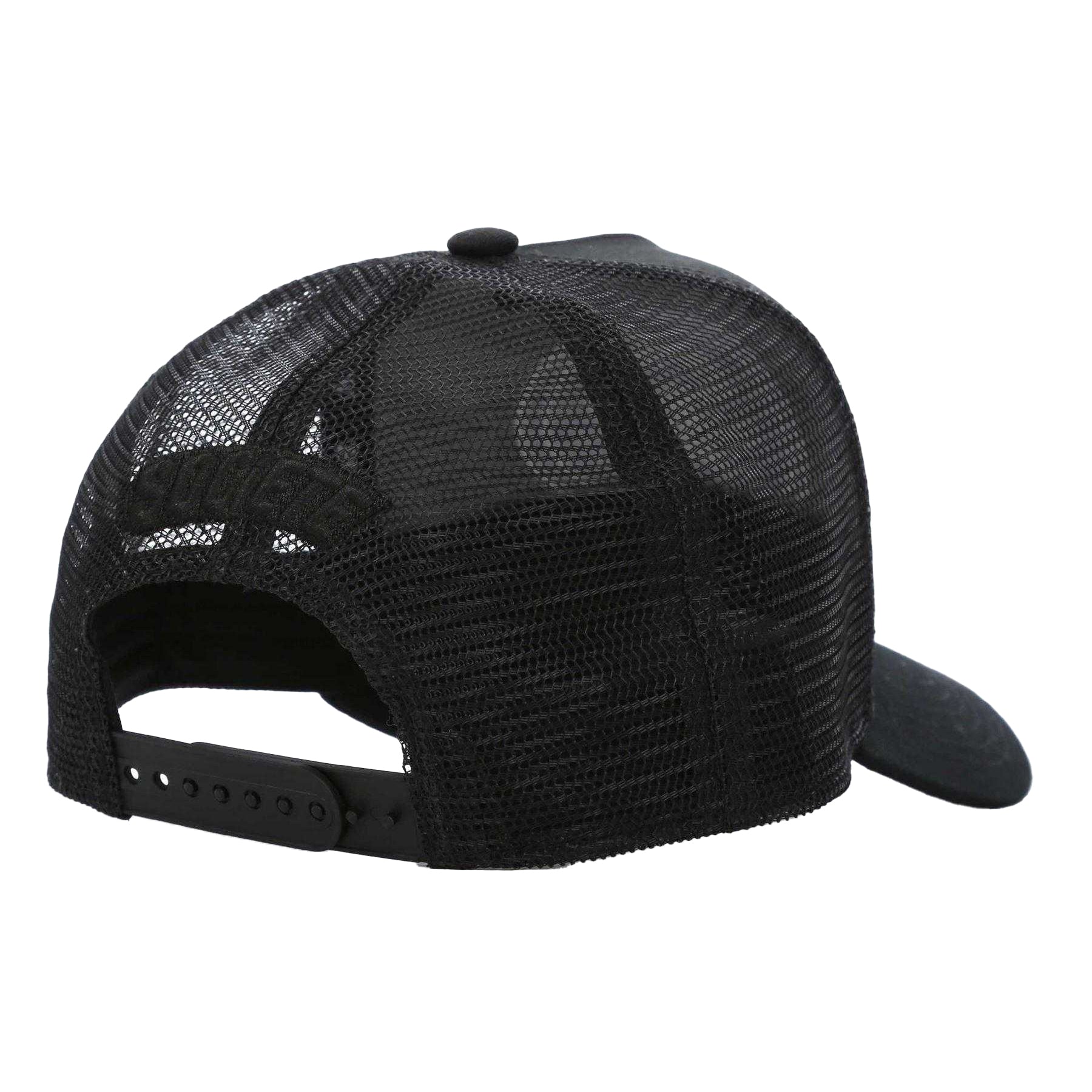 White-Black - Back - Societe Noir Mens Embroidered Logo Trucker Cap