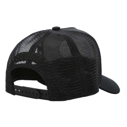 White-Black - Back - Societe Noir Mens Embroidered Logo Trucker Cap