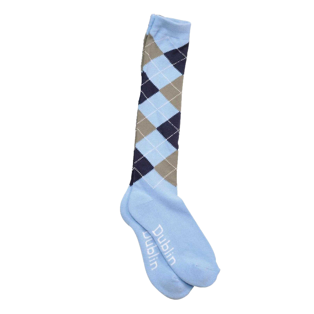 Navy-Sky - Side - Dublin Unisex Adult Knee High Socks (Pack of 3)