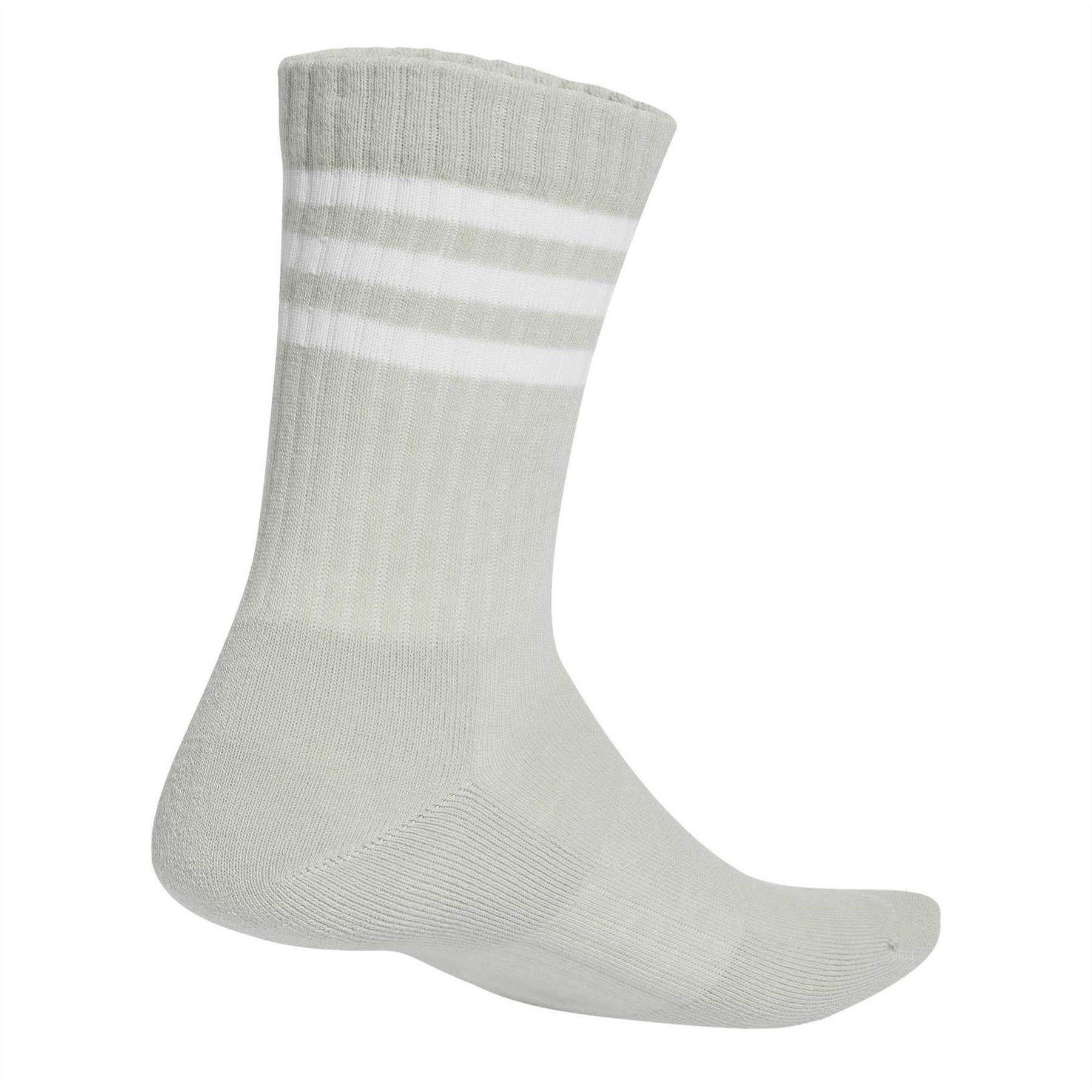 White - Side - Adidas Childrens-Kids 3 Stripes Socks (Pack of 3)